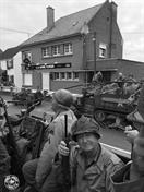 PVT. JON SHOOP, ST. LOUIS MO., GETTING READY TO DO HIS PART TO FREE AN AIRFIELD IN CAMBRAI FROM THE KRAUTS PVT. JON SHOOP, ST. LOUIS MO., GETTING READY TO DO HIS PART TO FREE AN AIRFIELD IN CAMBRAI FROM THE KRAUTS