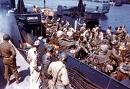 422139684 LCT Channel Fever transporting personnel and vehicles of the 1ST Inf.Div 422139684 LCT Channel Fever transporting personnel and vehicles of the 1ST Inf.Div